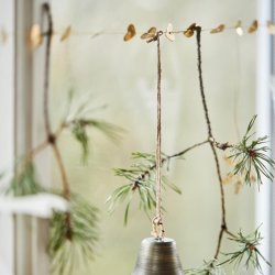 Ranke med hjerter - messing - L:150 cm