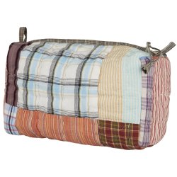 UNIKA toilettaske i patchwork - B:13 x H:16 x L:28 cm