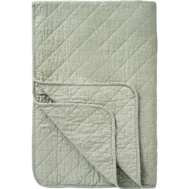 Vatt�ppe - St�vgr�nne m�lkedrengestriber - 130 x 180 cm