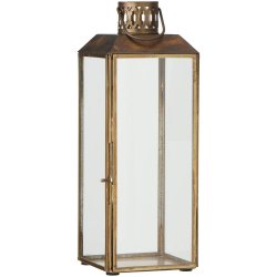 Vilhelm � Lanterne i antik messing-finish - H:25 cm