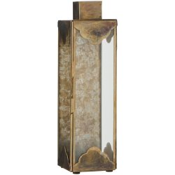 H�j lanterne Alfred i antik messing og glas