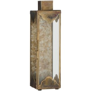 H�j lanterne Alfred i antik messing og glas