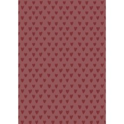 Gavepapir Desert Rose med r�de hjerter i 100 procent genbrugspapir