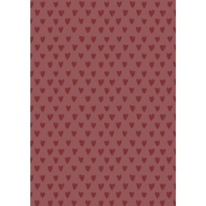 Gavepapir Desert Rose med r�de hjerter i 100 procent genbrugspapir