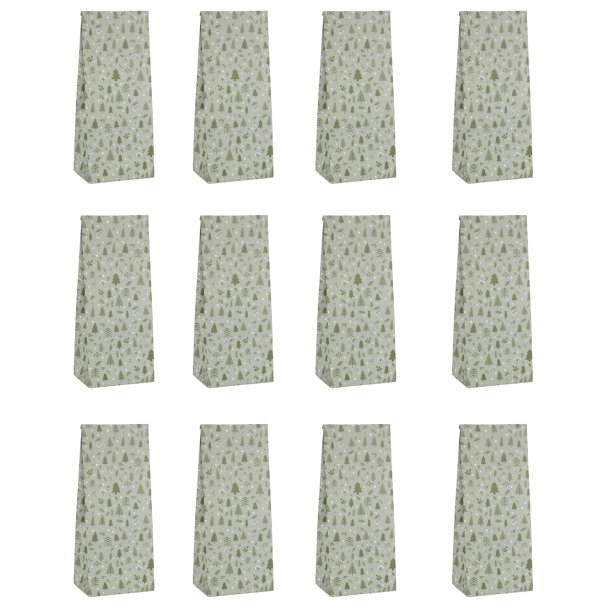 12 klodsbundsposer - Green Forest - 9 x 22,5 cm