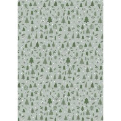 4 ruller gavepapir - Green Forest - i alt 20 meter