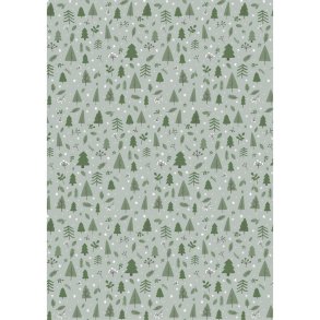 Gavepapir - Green Forest - 5 meter