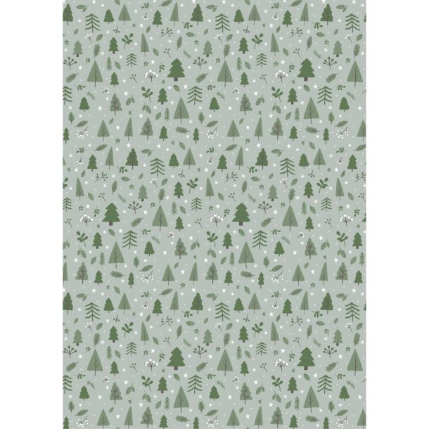 Gavepapir - Green Forest - 5 meter
