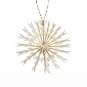  Snefnug i papir til oph�ng � hvid � �: 9,5 cm