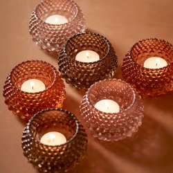 Smukke stager med knopper i rosa, coral og r�gfarvet glas fra Madam Stoltz &hearts;