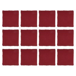 12 r�de stofservietter - Dobbeltv�vede - R�de - 40 x 40 cm