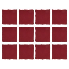 12 r�de stofservietter - Dobbeltv�vede - R�de - 40 x 40 cm