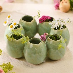 Vase - New Beginning - Gr�n - Ring med 7 �g - �:19,5 cm