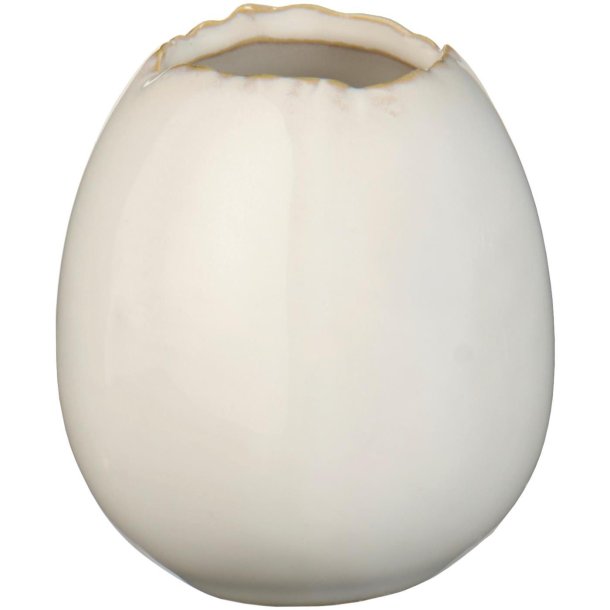 Vase - Egg - White - H:6,5 cm