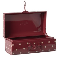 Rd kuffert fra Maileg - Hvide prikker - 35 x 20 x H:15 cm