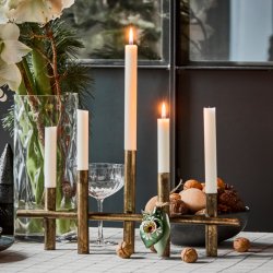 Candle Holder - HDMaxi45 - House Doctor - Antique Brass - L:45 cm