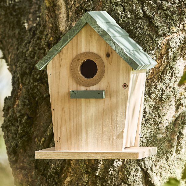 Fuglehus - Natur - blgrnt tag - H:22 cm