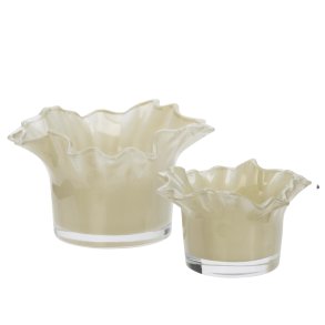 Glasstager - Cream - S�t 2 styk - 10 x 6 og 13 x 8 cm