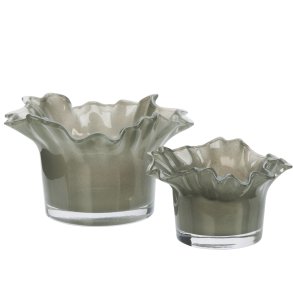 Glasstager - Grey - S�t 2 styk - 10 x 6 og 13 x 8 cm