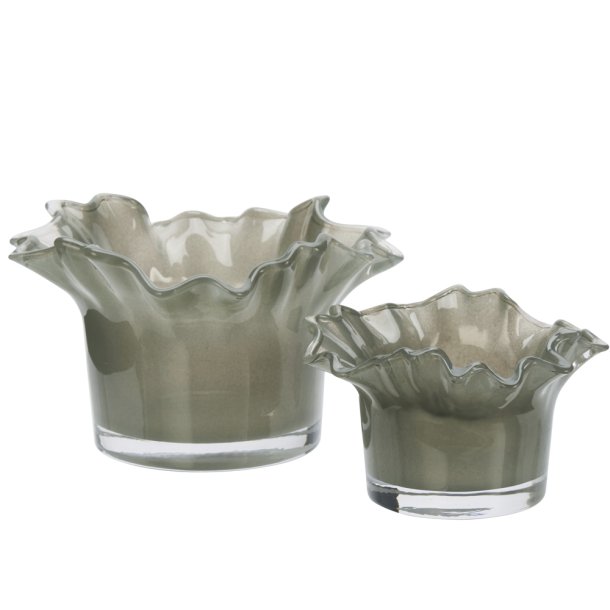 Glasstager - Grey - S�t 2 styk - 10 x 6 og 13 x 8 cm