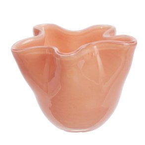 Glasvase - Coral Pink - 10 x 9 cm
