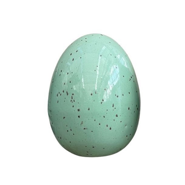 Magda - Pskeg i keramik -  Light Green - Dots - 6 x 8 cm