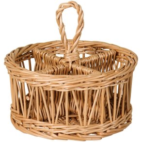 Kurv med 4 rum og hank - Rund - �:20 cm