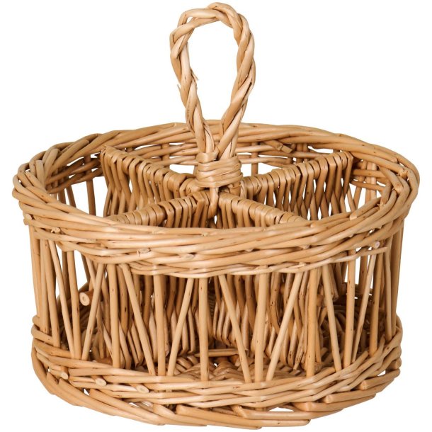 Kurv med 4 rum og hank - Rund - �:20 cm