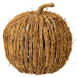 Stort h�ndflettet gr�skar af naturgrene H 32 cm
