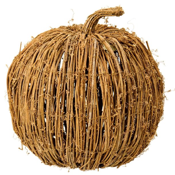 Stort h�ndflettet gr�skar af naturgrene H 32 cm