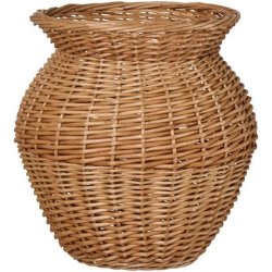 Flettet krukke i hel pil � H: 30 cm