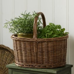 Kurv - Oval - Hank p� tv�rs -  28 x 34 x 38 cm.