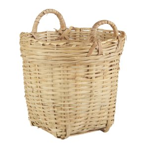 Vietnamkurv i bambus med hanke - H:23 x :21 cm.