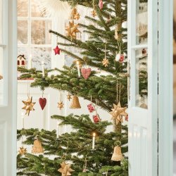 Klokke af flettet spn - H:11 :8 cm