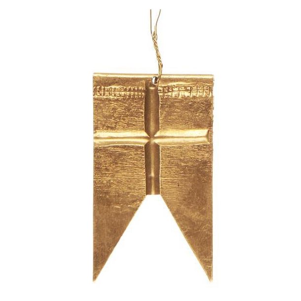 Flag - Hndlavet i messing - Gloria - 2,5 x 4,4 cm