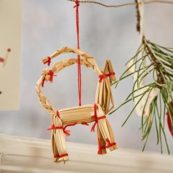 Julebuk til ophng - Mini - Rd - Nostalgic Christmas