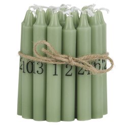 Kalenderlys - 1-24 - Juletrslys - Dusty Green