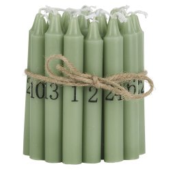 Kalenderlys - 1-24 - Juletrslys - Dusty Green