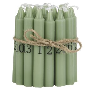 Kalenderlys - 1-24 - Juletrslys - Dusty Green