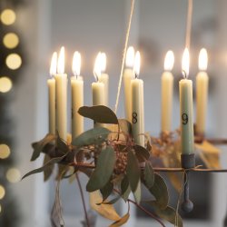 Kalenderlys - 1-24 - Juletrslys - Dusty Green