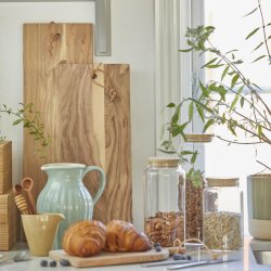 Serveringsbrt med fdder - Olieret akacietr - :30 cm
