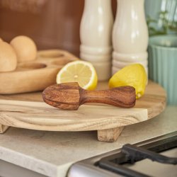 Serveringsbrt med fdder - Olieret akacietr - :30 cm
