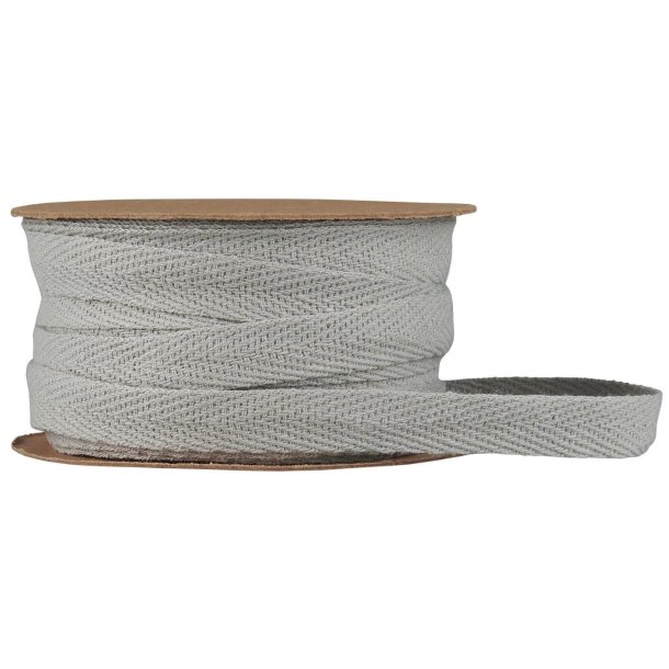 Bomuldsb�nd -  Spole - 5 meter -  Ash Grey