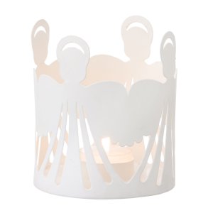 Candle Holder - Angel - Offwhite - :10 cm