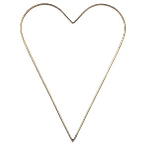 Stella-hjerte - Flad metal - H:30 cm