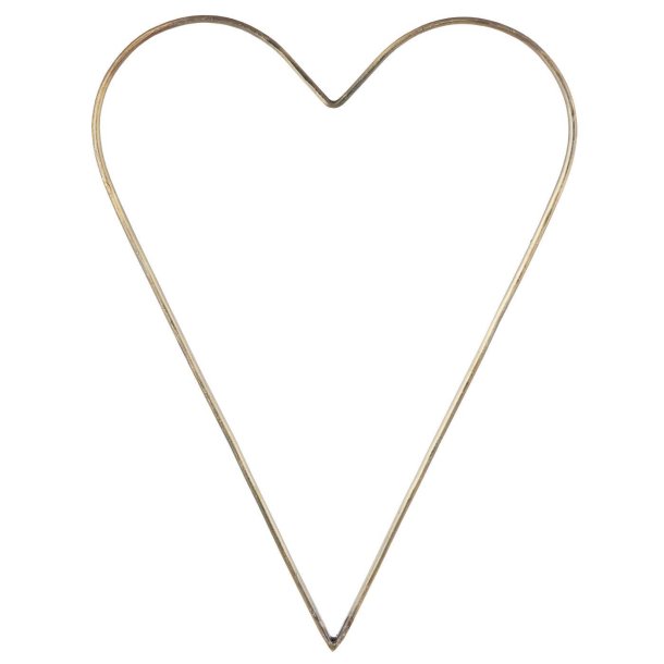 Stella-hjerte - Flad metal - H:30 cm