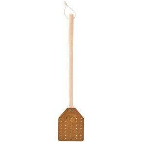 Fluesm�kker med l�der og bomuldssnor - L:49,5 cm