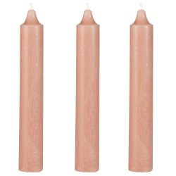 3 rustikke bloklys � Desert Rose � H: 23 cm