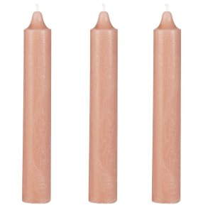 3 rustikke bloklys � Desert Rose � H: 23 cm