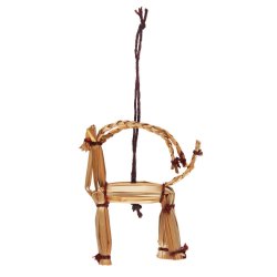 Nordhjem-Pakke #10 - 6 klassisk gr stofservietter - 6 halm bukke